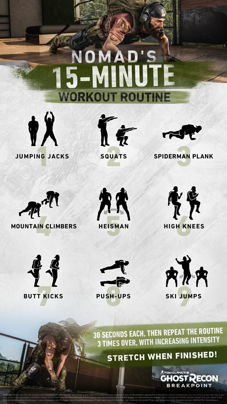 [GRB][News] Nomad’s 15-minute workout routine - Infograph - 450x800