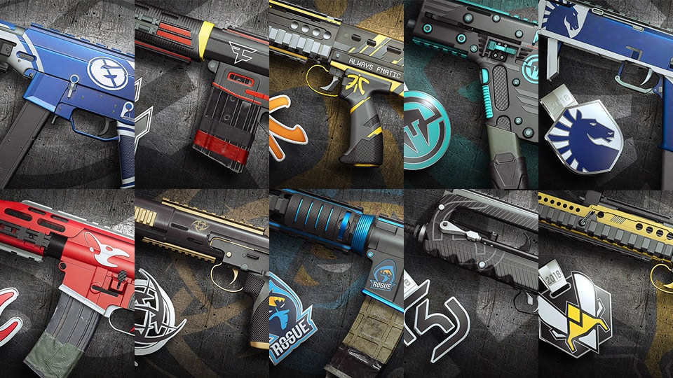 dommer spøgelse Ingen måde Rainbow Six Pro League Team Weapon Skins and charms out now
