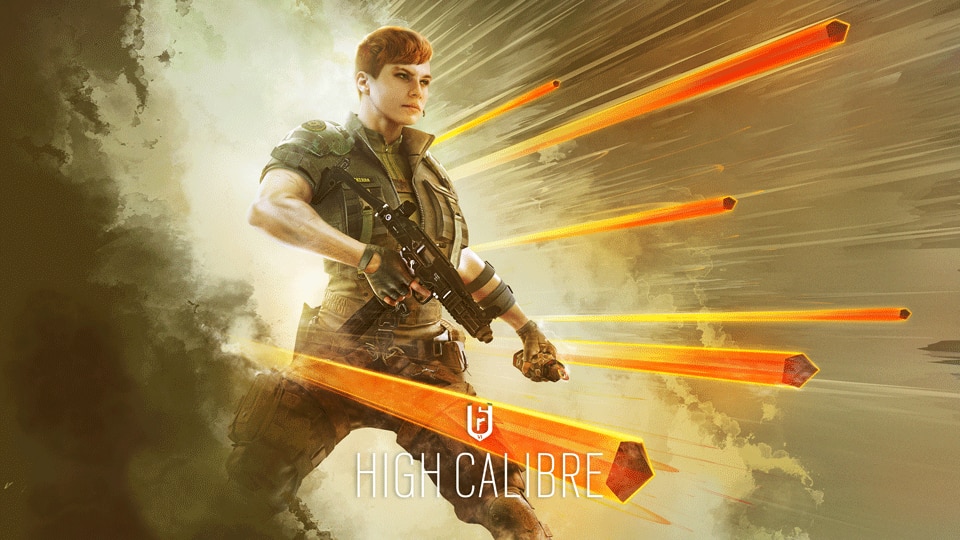 Operation High Calibre Operator Thorn with device explosion behind her