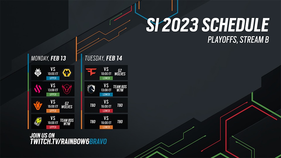 [R6SE] - Your Guide to the Six Invitational 2023 - SI23_Playoffs_schedule_stream_B