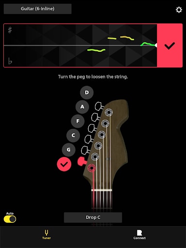 C shop tuning guitar