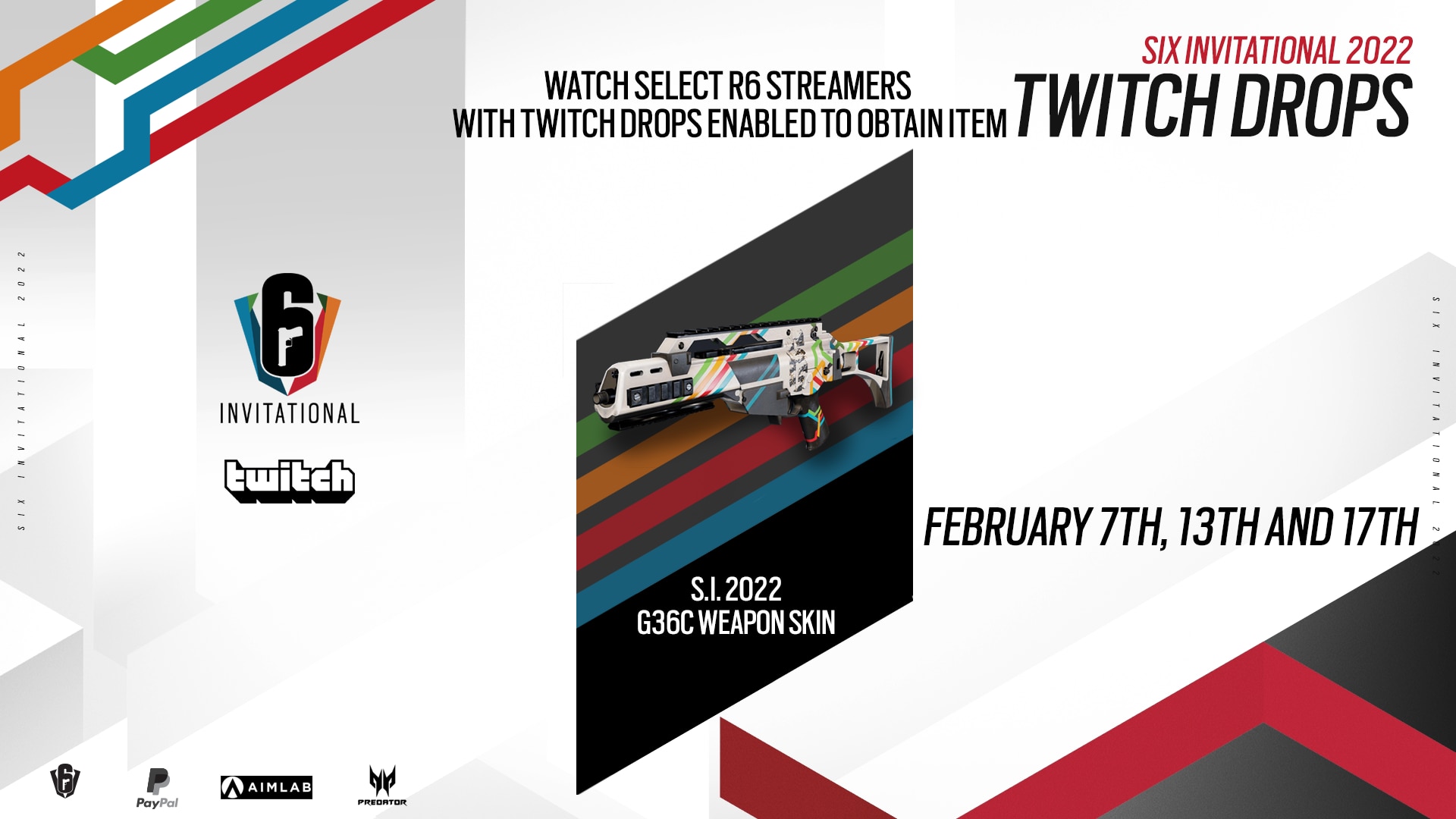 [R6SE] - Introducing the Twitch Drops Program for the Six Invitational 2022 - Exclusive Twitch Drops
