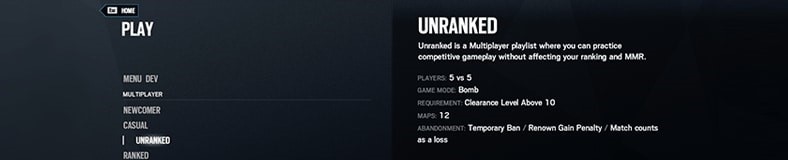 [R6S] Unranked Playlist