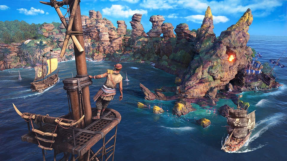 Skull and Bones gameplay showcases ship management, exploration & crafting