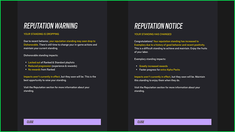 [R6S] Reputation System: Activation & More - notification