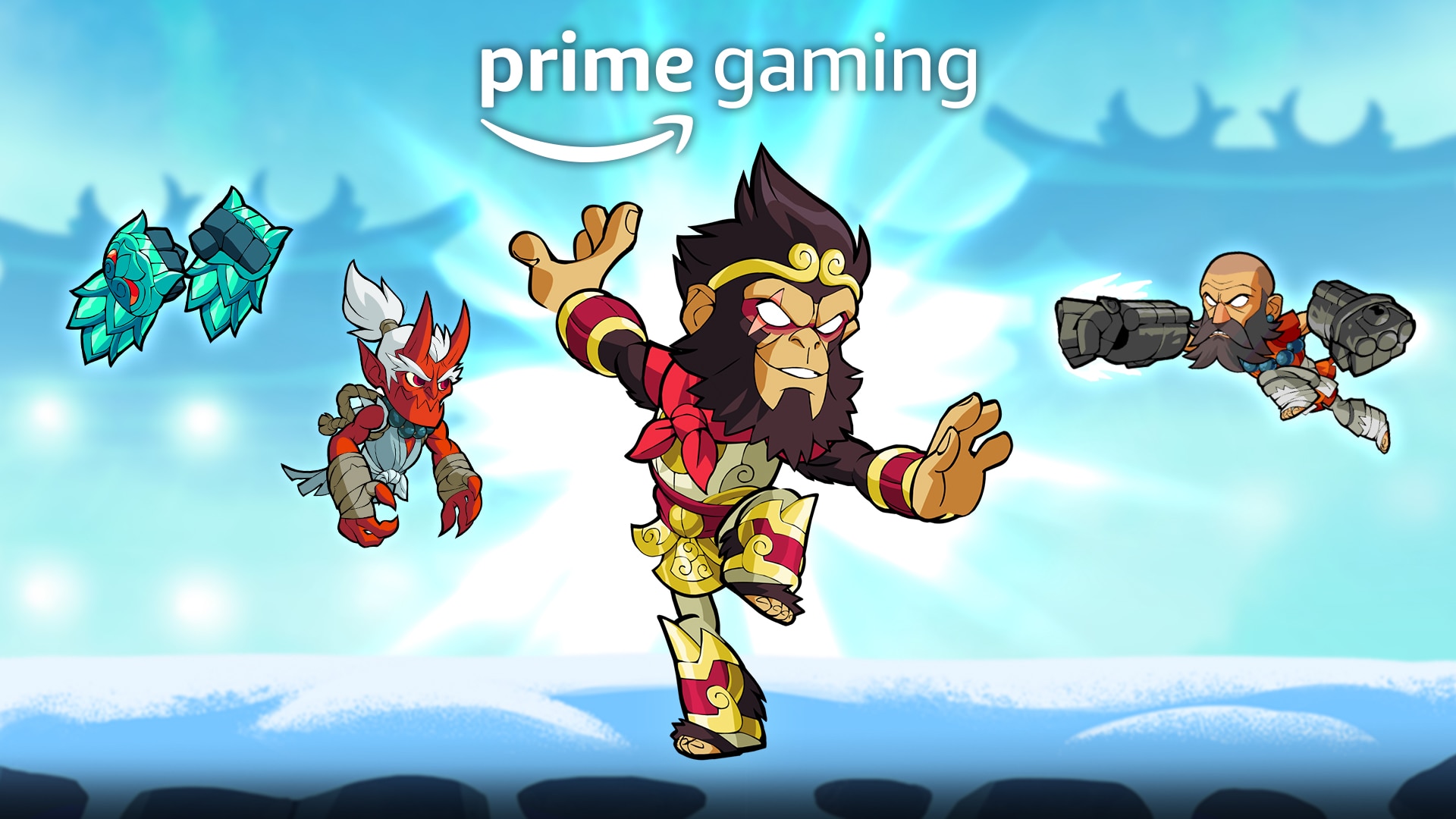 Prime Gaming on X: Take your look and gameplay to the next level with the  Enlighted Bundle for @Brawlhalla, free with #PrimeGaming! 👑 The pack  contains: 🐵Wu Shang Kong Skin 🐵Wu Shang