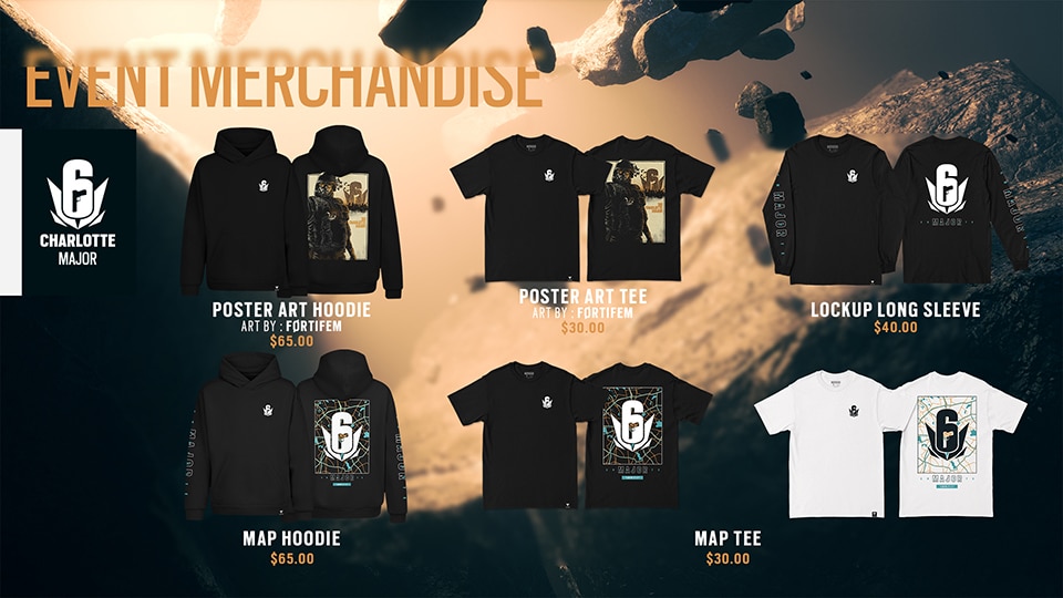 [R6SE] - Your Guide to the Six Charlotte Major 2022 - merch
