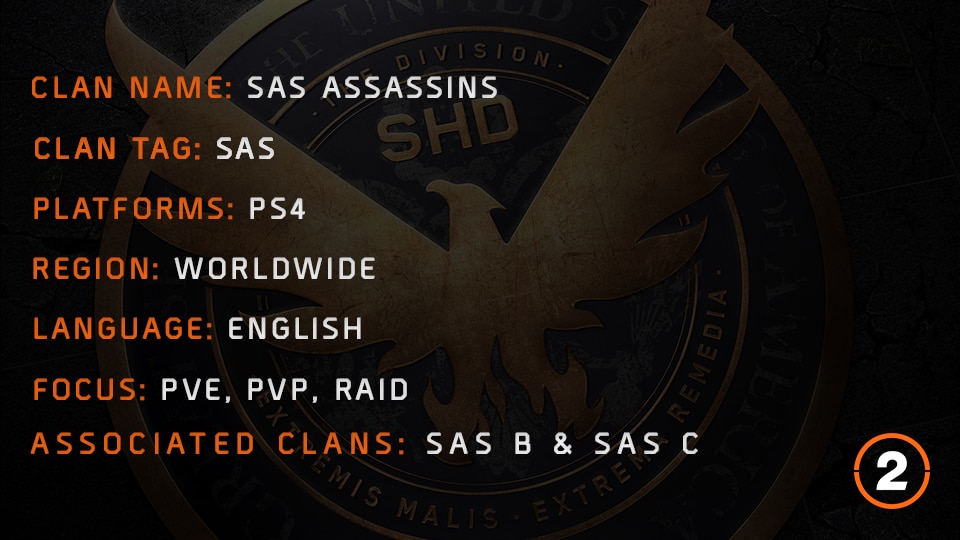 [TCTD2] [News] CLAN SPOTLIGHT: SAS ASSASSINS [SAS] - Clan info SAS Assassins