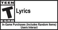 Riders Republic is rated T for Teen for Lyrics