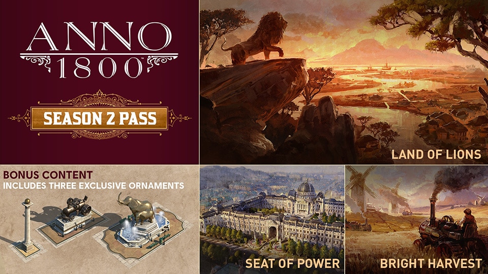 [UN] [News] Anno 1800 – 3 Major New DLC Expansions Coming With Season 2 Pass