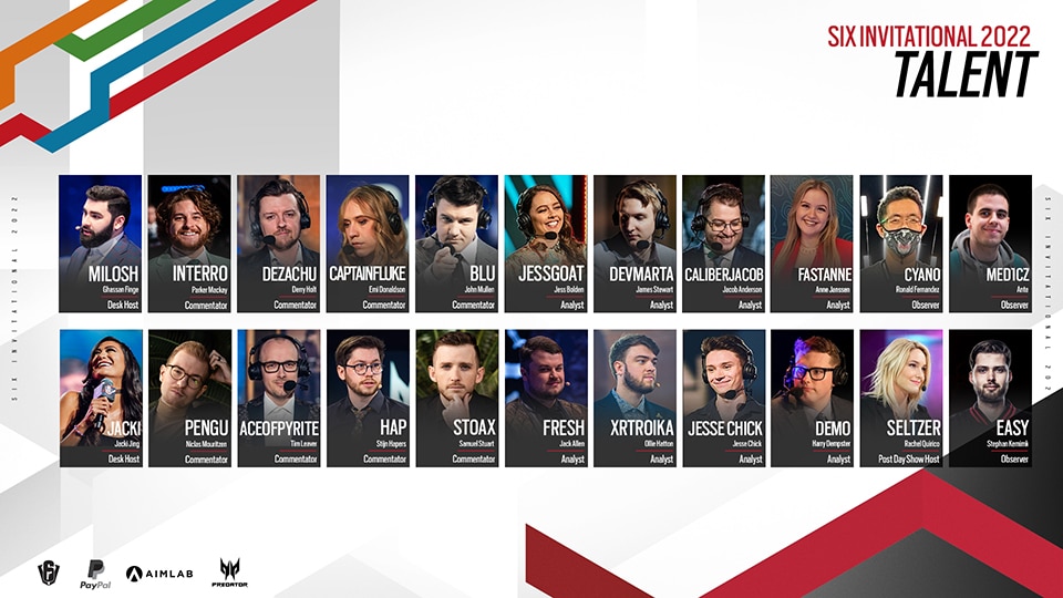 [R6SE] - Your Guide to the Six Invitational 2022 - SI2022 Talents