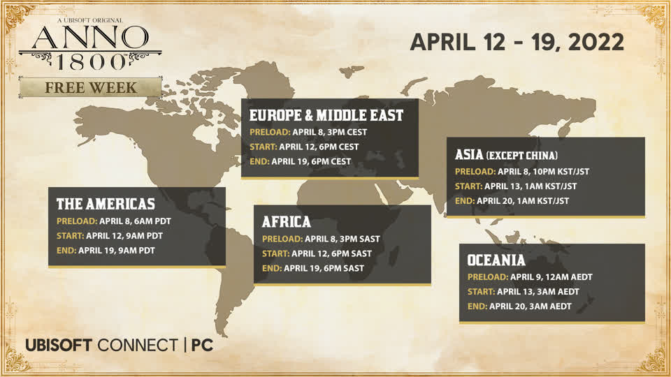 [ANNO] April Free Week News articles - April 2022 Map Time Zone